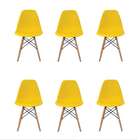 Conjunto De 6 Cadeiras Eiffel Amarela