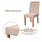 Conjunto De 6 Cadeiras Em Madeira Maciça E Estofada Cristal A