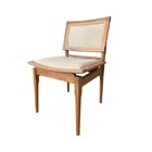 Conjunto De 6 Cadeiras Madeira Maciça Detalhe De Tela Sextava