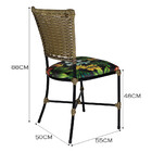 Conjunto de 6 Cadeiras para Área Externa Gramado Fibra Junco