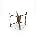 Conjunto De 6 Cadeiras S/ Vidro Alumínio Marrom Tela Fendi