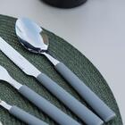 Conjunto De 6 Colheres De Mesa Cinza Neutro