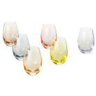Conjunto De 6 Copos Para Licor Em Vidro Colorido 110 Ml