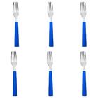 Conjunto De 6 Garfos De Mesa Azul Royal