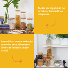 Conjunto De 6 Potes Herméticos De 300 Ml Com Tampa De Bambu N