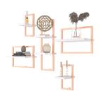 Conjunto De 6 Prateleiras Estruture Branco Cobre