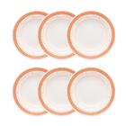 Conjunto De 6 Pratos Fundos 22cm Donna Tangerina