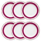 Conjunto De 6 Pratos Rasos 28cm Flamingo Dama De Honra