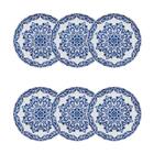 Conjunto De 6 Pratos Sobremesa 21cm Coup Blue Indian