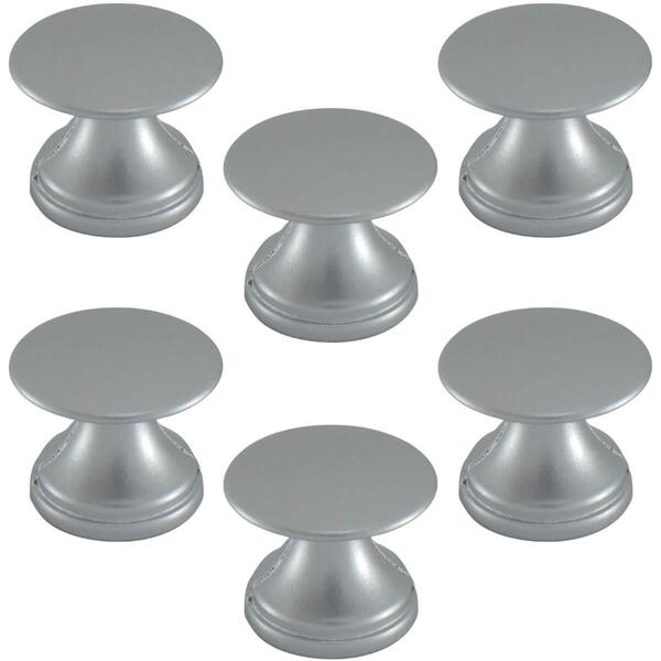 Conjunto De 6 Puxadores 199 Tucson Ponto Cromo Acetinado Para