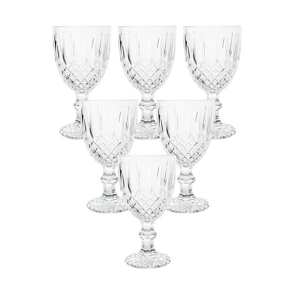Conjunto De 6 Taças Barroco Transparente 350ml - Casambiente