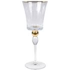 Conjunto De 6 Taças Para Vinho Tinto Detalhe Dourado