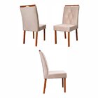 Conjunto De 8 Cadeiras Em Madeira Maciça E Estofada Cristal A