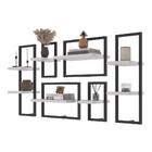 Conjunto De 8 Prateleiras Galaxia Branco