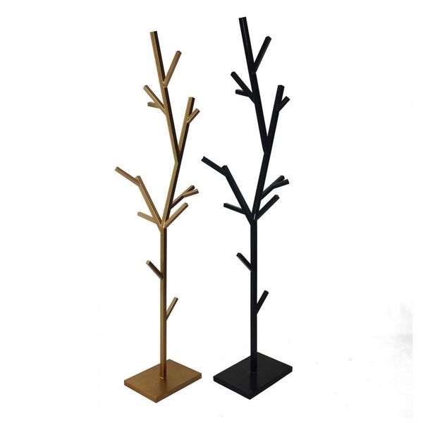 Conjunto De  Cabideiro 2 Pecas  1 Peca Dourado E 1 Peca Preto