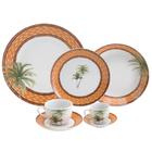Conjunto De  Jantar Super White Palm Da Wolff, 42pçs - 17415