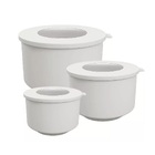 Conjunto De  Pote Hoop 3 Peças Branco - 99262/1007