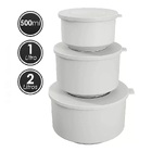 Conjunto De  Pote Hoop 3 Peças Branco - 99262/1007