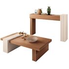 Conjunto De Aparador E Mesa De Centro Riad Nature/off White G