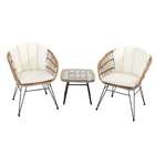 Conjunto De Área Externa Darian Natural E Bege