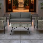 Conjunto De Àrea Externa Haven Com 1 Sofá  2 Poltronas 1 Mesa