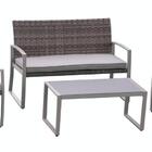 Conjunto De Àrea Externa Positano Com 1 Sofá, 2 Poltronas 1 M