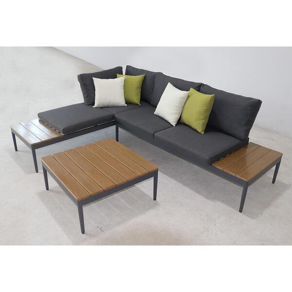 Conjunto De Área Externa San Pietro Cinza E Natural