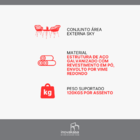 Conjunto De Área Externa Sky Com 2 Cadeiras, 1 Mesa