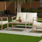 Conjunto De Àrea Externa Solari Com 1 Sofá  2 Poltronas 1 Mesa