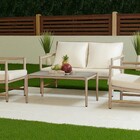 Conjunto De Àrea Externa Solari Com 1 Sofá  2 Poltronas 1 Mesa