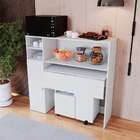 Conjunto De Armário Multiuso Com Mesa Dobrável Beto 3 Pt Bran