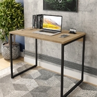 Conjunto De Armario Semi-aberto E Mesa Hektor Natura Preto