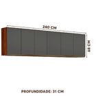 Conjunto De Armários Aéreos Modulado 3 Portas 100% Mdf 120 Cm