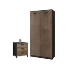 Conjunto De Armarios Attack Castanho Preto