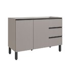 Conjunto De Armários De Cozinha Modulado Bambu Fume