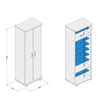Conjunto De Armários Limeira Castanho