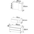 Conjunto De Armarios Para Banheiro Com Espelheira Bn11 Tecno