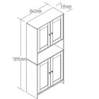 Conjunto De Armários Para Cozinha Americano 3 Peças Branco/ge