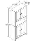 Conjunto De Armários Para Cozinha Americano 3 Peças Branco/ge