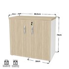 Conjunto De Armários Para Escritório Moderno Carvalho / Branco