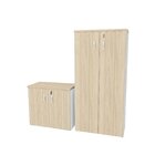 Conjunto De Armários Para Escritório Moderno Carvalho / Branco