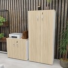 Conjunto De Armários Para Escritório Moderno Carvalho / Branco