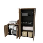 Conjunto De Armários Para Escritório Moderno Marrom