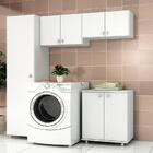 Conjunto De Armarios Para Lavanderia 04 Peças Cj1 Tecno Mobili