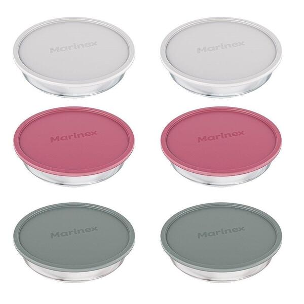 Conjunto De Assadeiras Marinex Redonda 2,4 Litros Média Com T