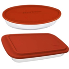 Conjunto De Assadeiras Refratário Marinex Com Tampa 2 Peças