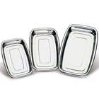 Conjunto De Assadeiras Retangular Jogo Aço Inoxidável Formas