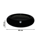 Conjunto De Bacias Decorativas Redonda Preto G07 - Gran Belo