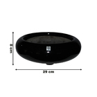 Conjunto De Bacias Decorativas Redonda Preto G07 - Gran Belo