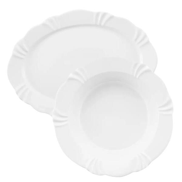 Conjunto De Baixelas Oxford 2pcs Mail Order White